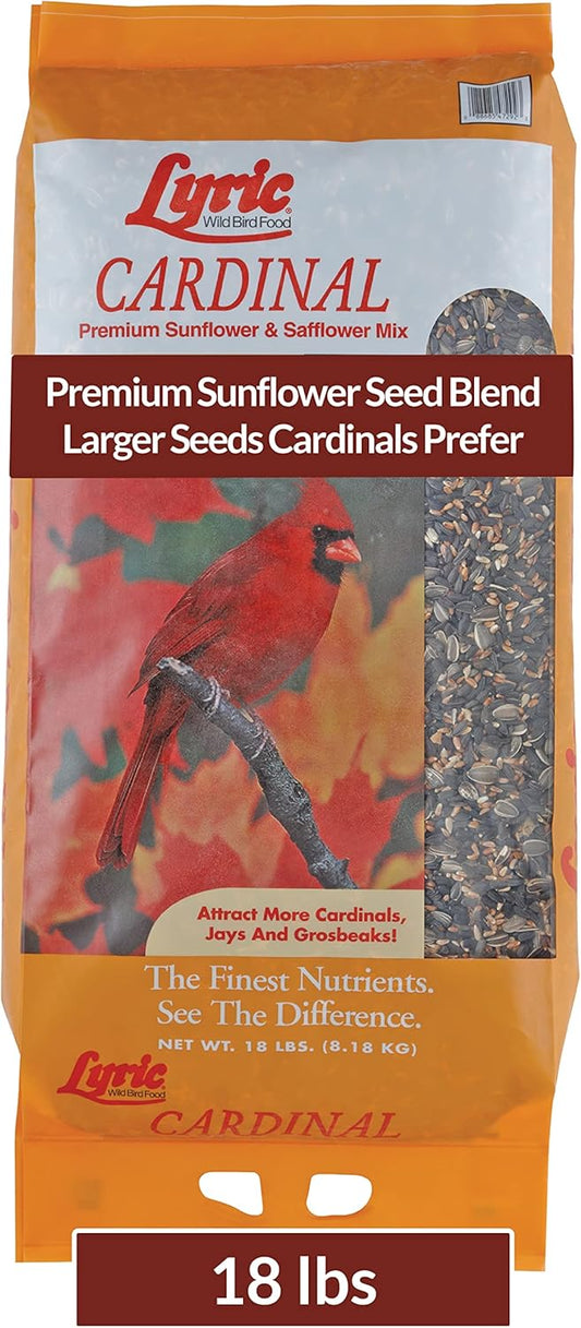 Lyric Cardinal Wild Bird Seed - Sunflower & Safflower Premium Bird Food Mix for Cardinals