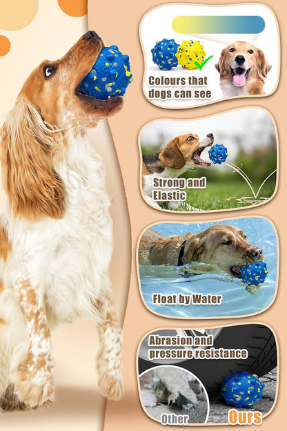 Dog Tennis Balls for Aggressive Chewers, Indestructible Durable Bouncy Interactive Toy for Dogs