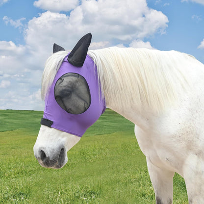Stretchy Horse Fly Mask for Horses, Soft Lycra Equine Mesh Mask, Elasticity Horse Face Covering