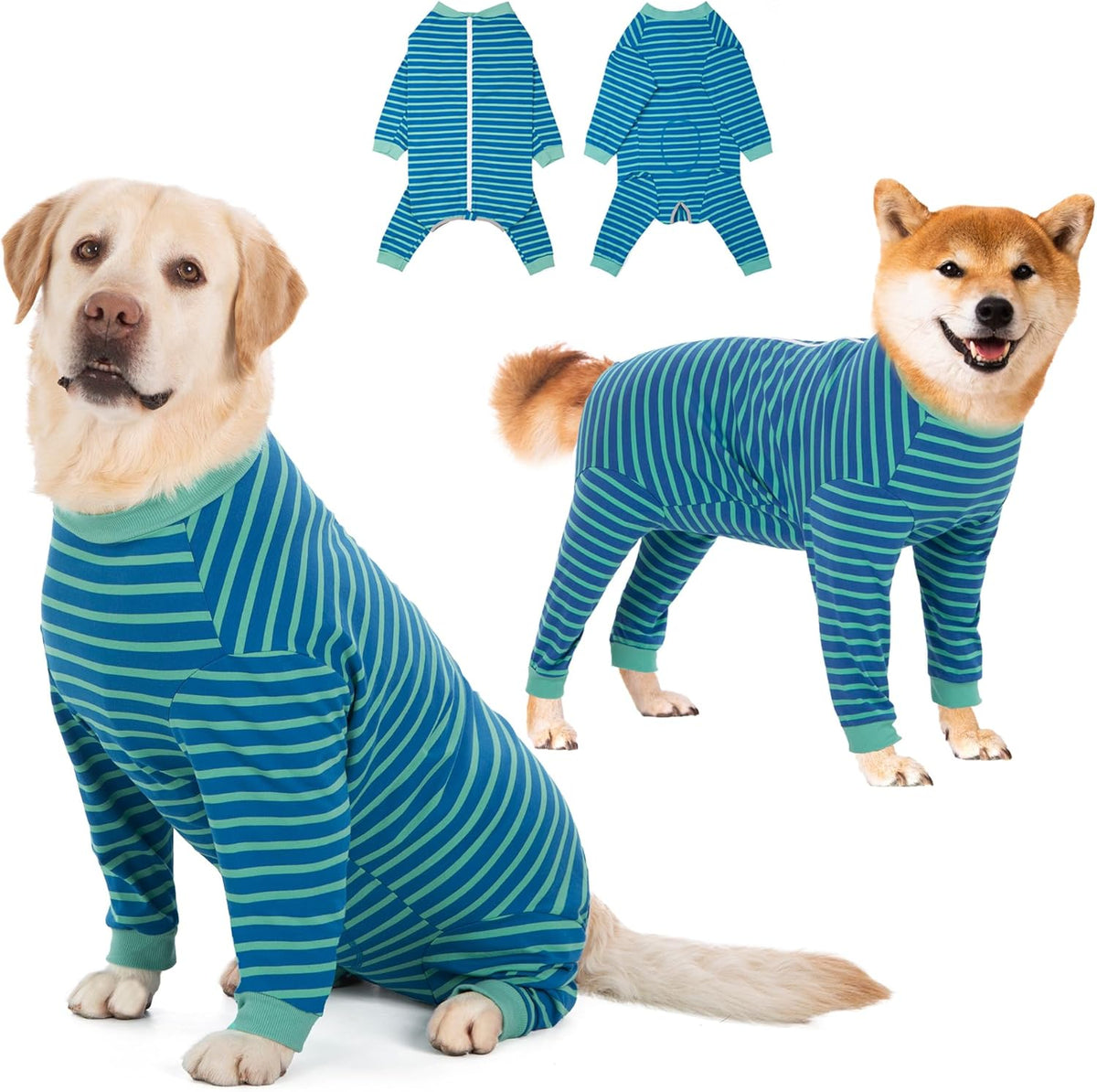 Yeapeeto Dog Onesie Surgery Recovery Suit for Large Medium Bodysuit Dogs Pajamas PJS Full Body for