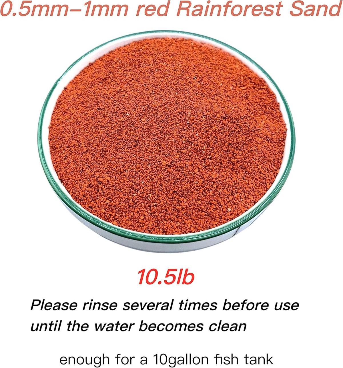 11lb Natural South American Rainforest Sand, Aquarium red Sand, Lava Rock Soil, Red Lava Rock Sand