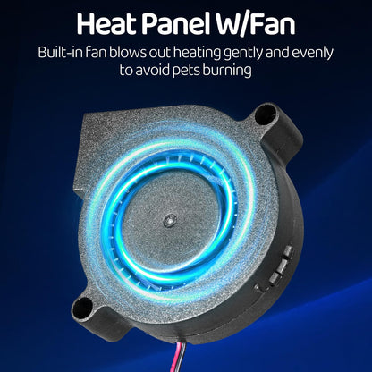 Oiibo Reptile Heating Panel Temperature Adjustable Heat Panel Fan for Terrariums, Energy Efficient