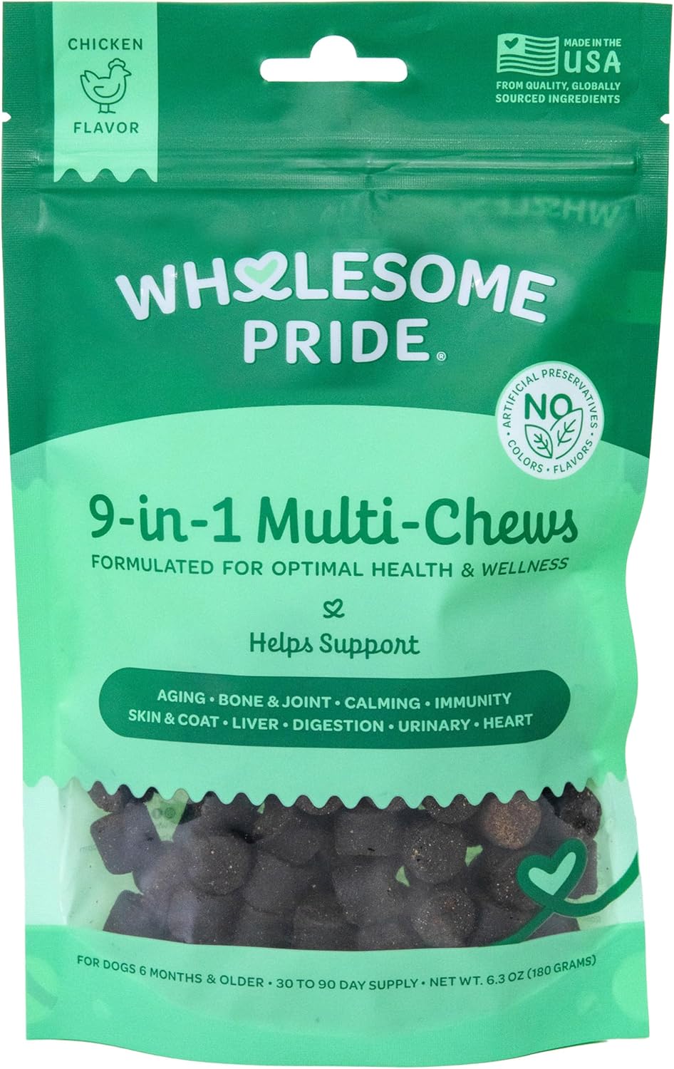 Wholesome Pride 9-in-1 Dog Multifunctional Soft Chews – Joint Pain Relief, Hip & Joint Support