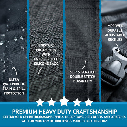 Bulldogology Cargo Liner for SUV - Heavy Duty Pet Trunk Liner Cargo Cover - Waterproof Cargo Cover