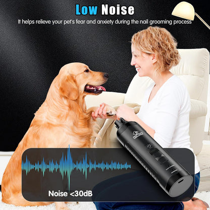 VIWIK Dog Nail Grinder, Dog Nail Trimmers for Large Medium Small Dogs & Cats, Super Quiet Electric