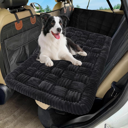 Dog Car Bed Mat, Non-Slip Backseat Extender Pet Blanket, Plaid Dog Bed for SUVs, Sedans & Trucks