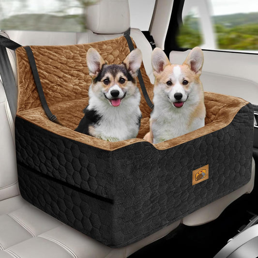 Dog Car Seat for Small/Medium Dogs, Memory Foam Dog Booster Seat, Travel Safety Per Car Seat with