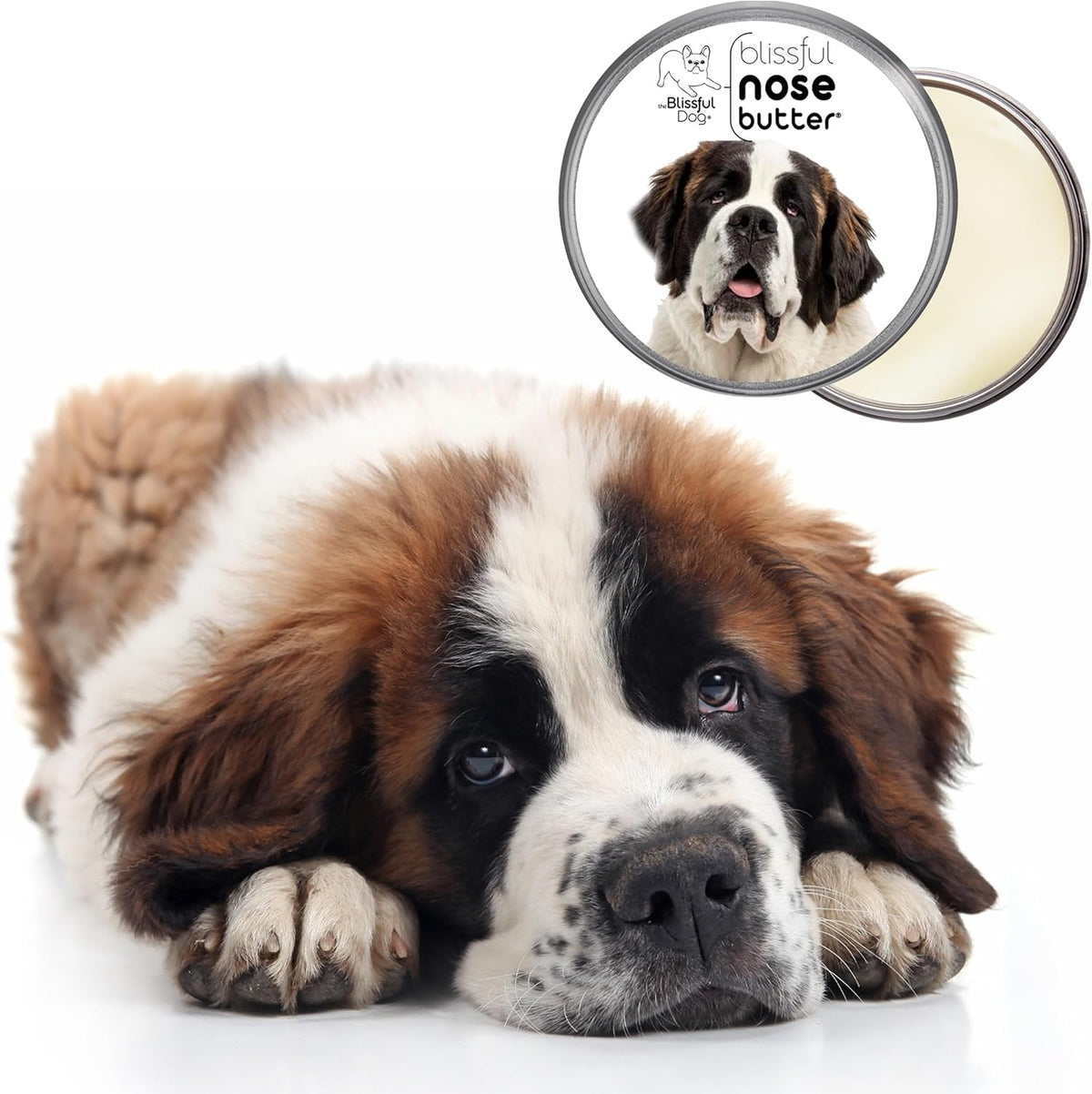 The Blissful Dog St. Bernard Nose Butter, Versatile Dog Nose Balm for Dry Nose, Handcrafted Nose