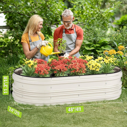 WORKPRO 4x2x1ft Galvanized Raised Garden Bed Set, Rust & Corrosion Protection, Easy Assembly, Safe