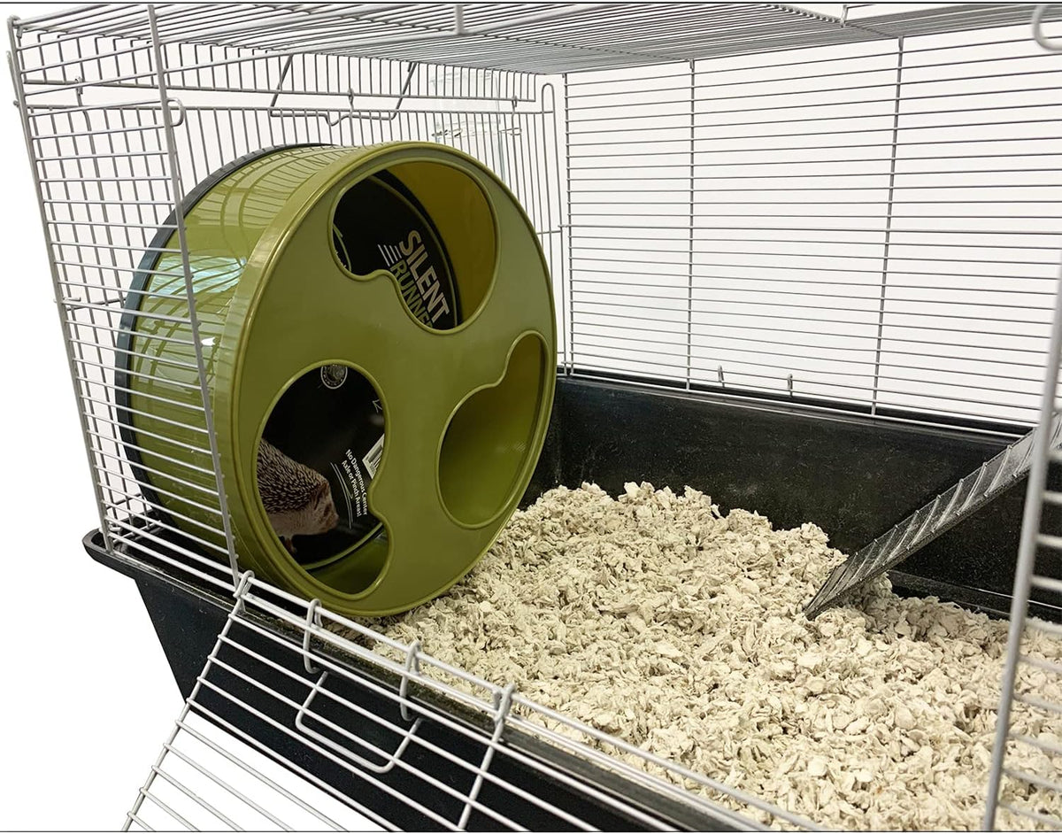 Silent Runner 12" Wide + Cage Attachment - Silent, Fast, Durable Exercise Wheel - Sugar Gliders