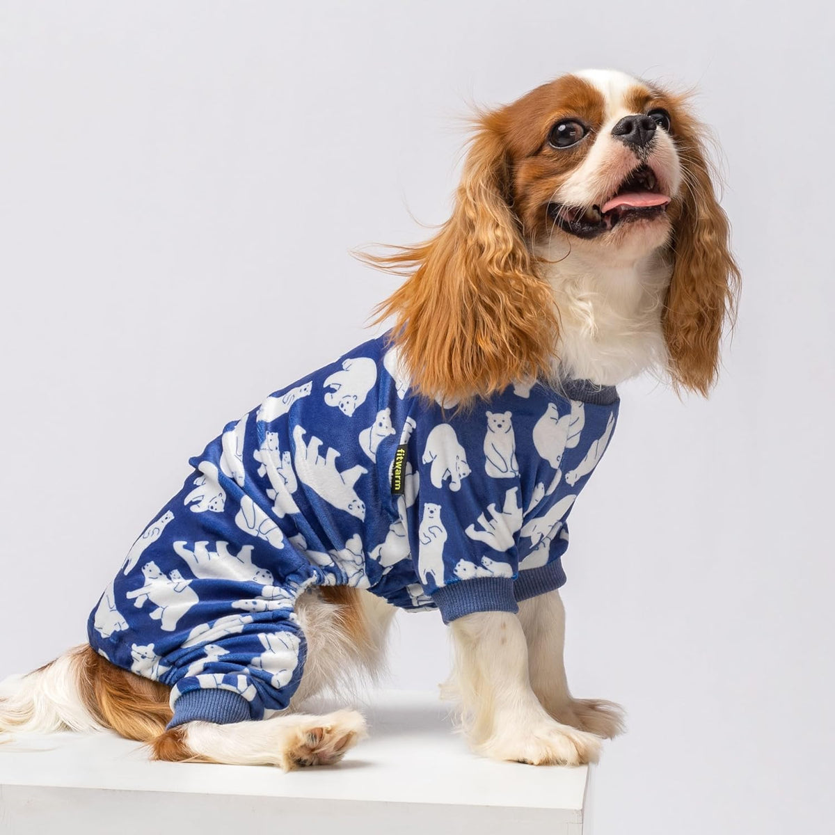 Fitwarm Polar Bear Dog Pajamas, Dog Clothes for Small Dogs Girl Boy, Pet Onesie with Feet, Cat