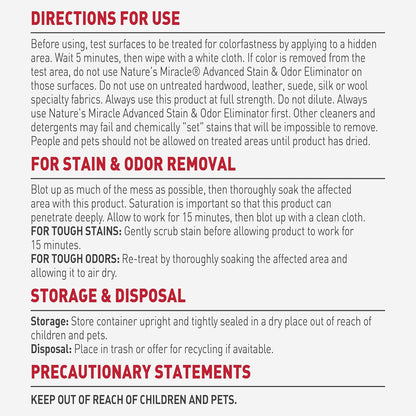 Nature’s Miracle Advanced Stain & Odor Eliminator For Dogs With Flip & Go Sprayer, 64 Ounces