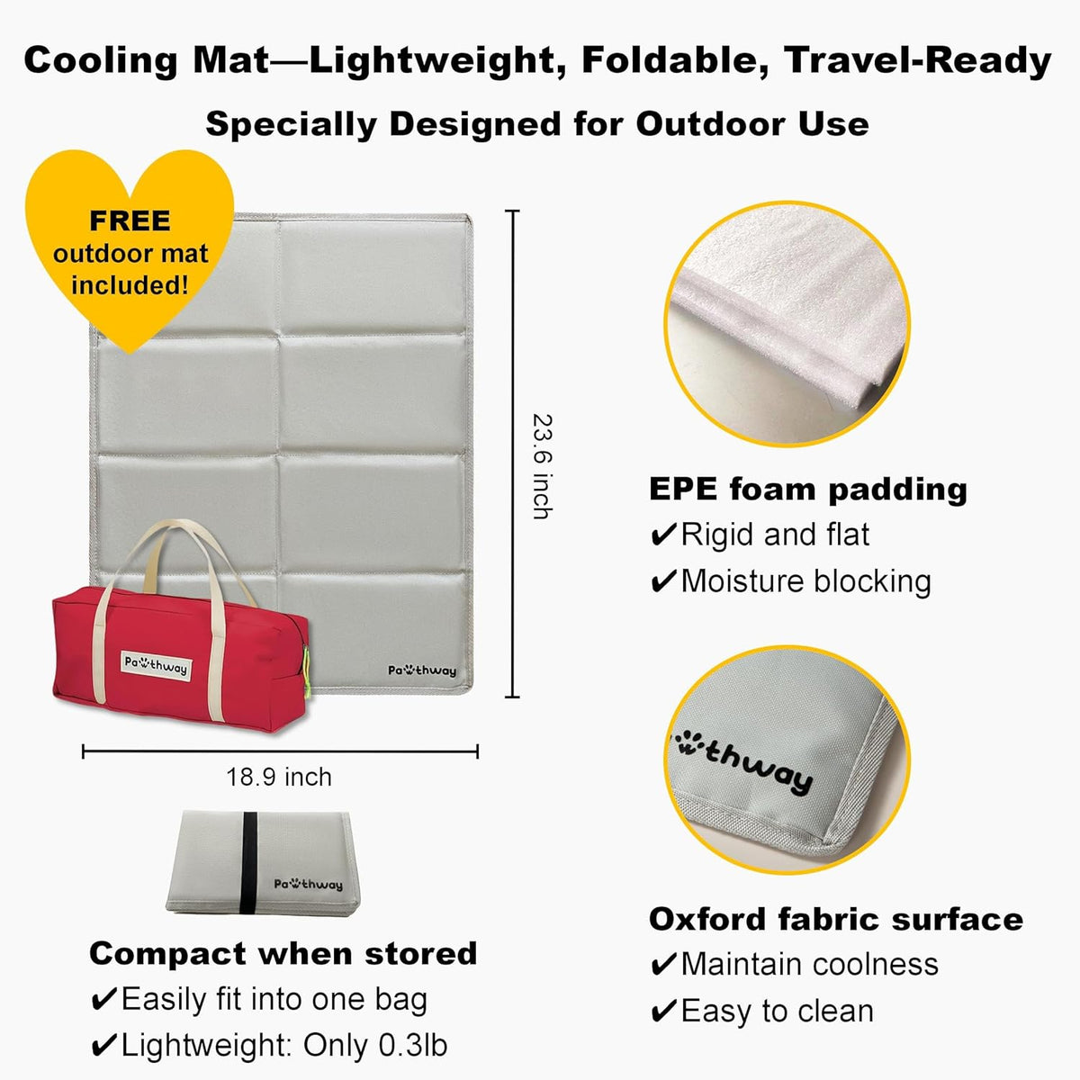 Dog Tent Cotton Fabric, Aluminum Poles and Camping Mat, Outdoor Weatherproof, Dog House Outdoor