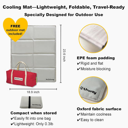 Dog Tent Cotton Fabric, Aluminum Poles and Camping Mat, Outdoor Weatherproof, Dog House Outdoor