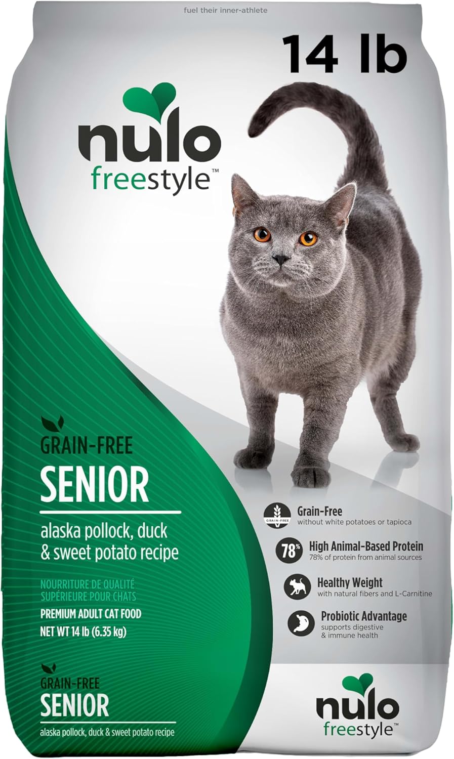 Nulo Freestyle High Protein Senior Cat Food, Alaska Pollock & Sweet Potato Recipe - Natural