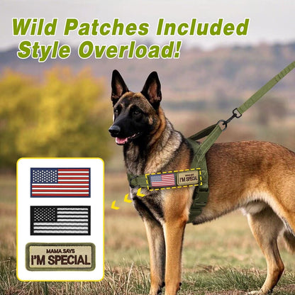 Forestpaw No Pull Dog Harness - Soft Flannel Padded Tactical Dog Vest Harness with Quick Release