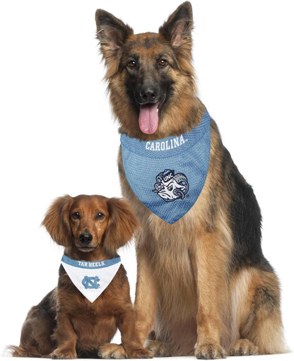 Pets First NCAA Reversible Bandana. North Carolina Tar Heels Sports Fan Pet Bandana Small/Medium