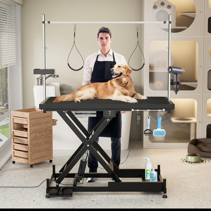 Electric Pet Grooming Table for Large Dogs - Professional Heavy Duty Height Adjustable Pet Grooming