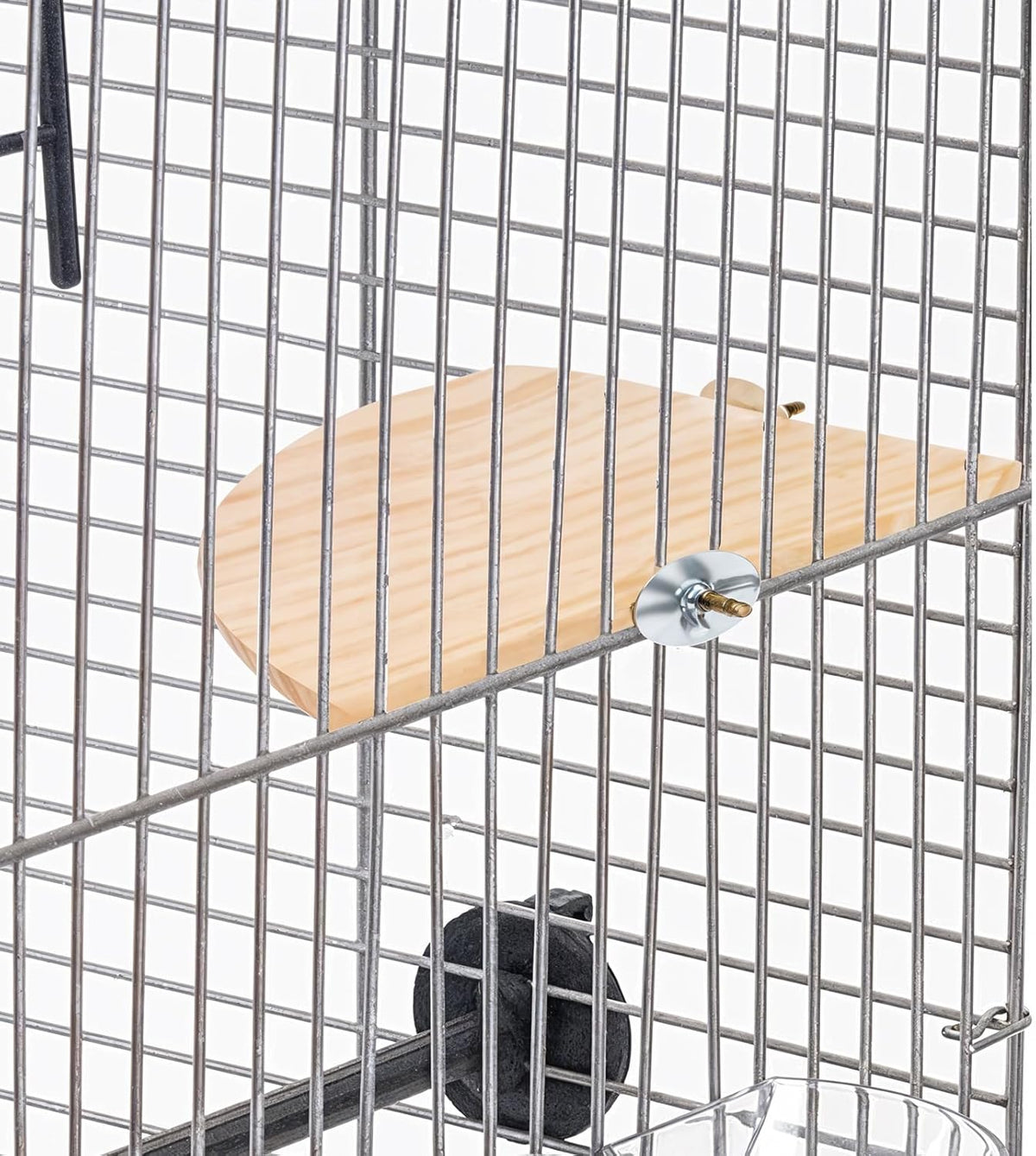 Bird Perch Platform Stand Wooden Parrot Perch Corner 5.9 Inches Fan Shape Playground Cage