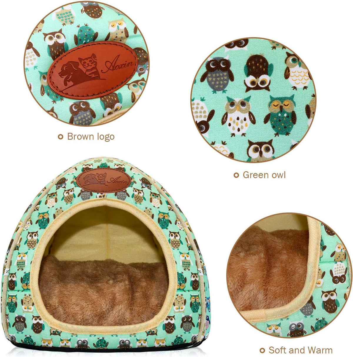 BWOGUE Guinea Pig Bed Warm Cave Beds Hamster House Large Hide-Out for Rabbit Guinea Pigs Bearded