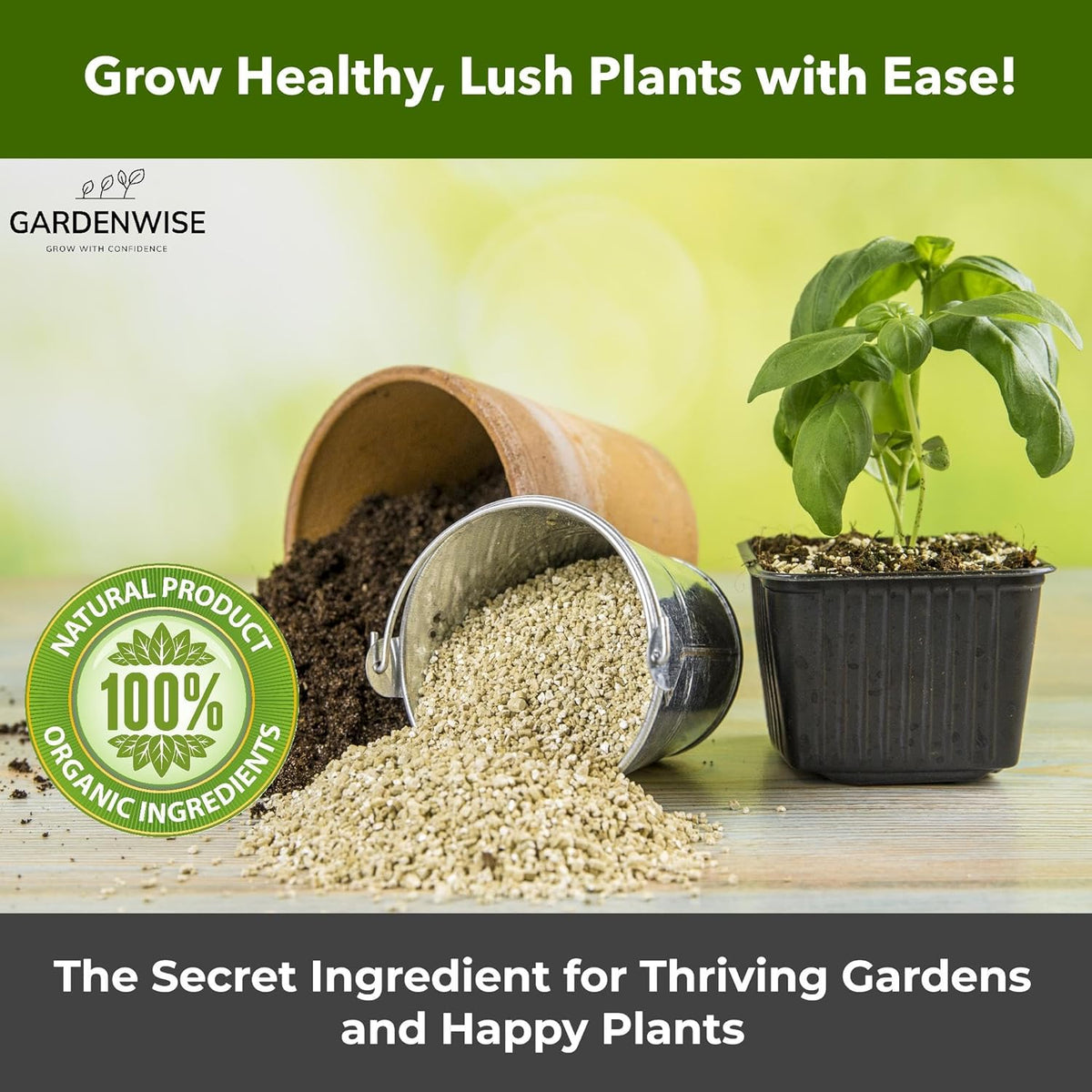 Organic Coarse Vermiculite for Indoor Gardening Plants and Mushrooms – Enhances Soil Aeration, Seed