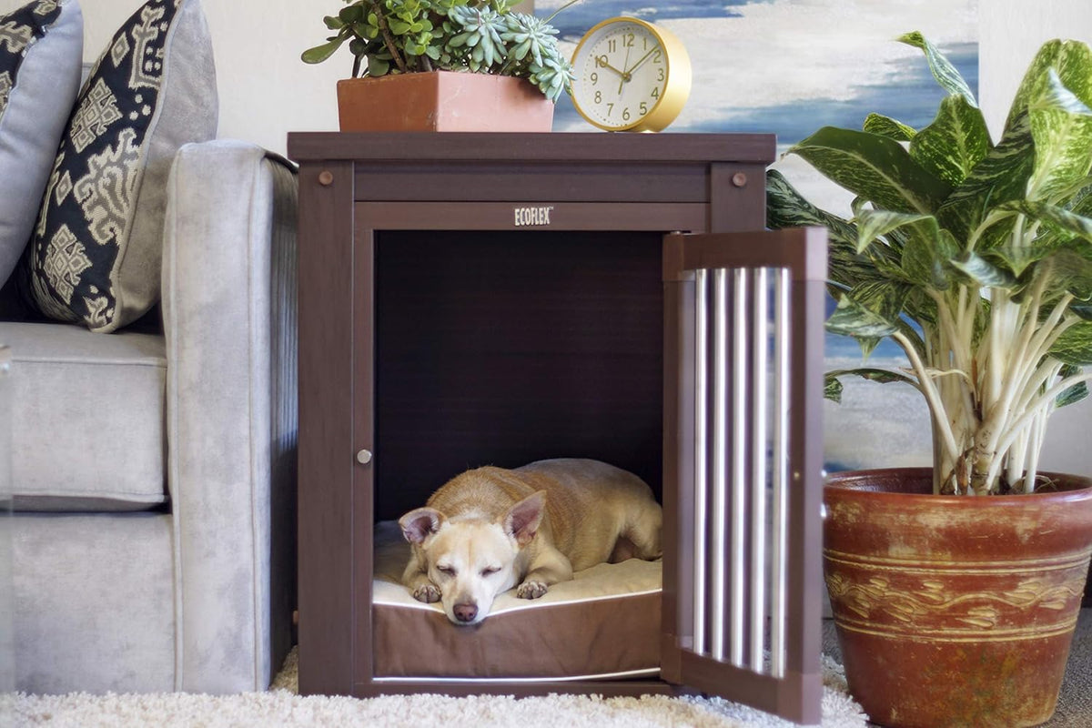 New Age Pet ECOFLEX Dog Crate End Table - Furniture-Style Pet Crate for Crate Trained Dogs