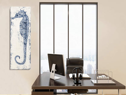 Yihui Arts, Seahorse Hand-Painted Wall Art on Canvas Abstract Artwork Art Wood Stretched Hanging