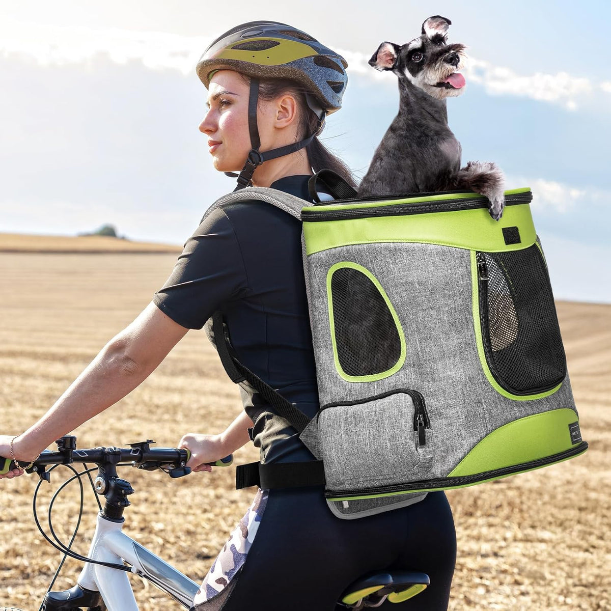 Petsfit Pet Backpack Carrier Easy-Fit Dog Travel Backpack Carrier for Hiking Walking Cycling