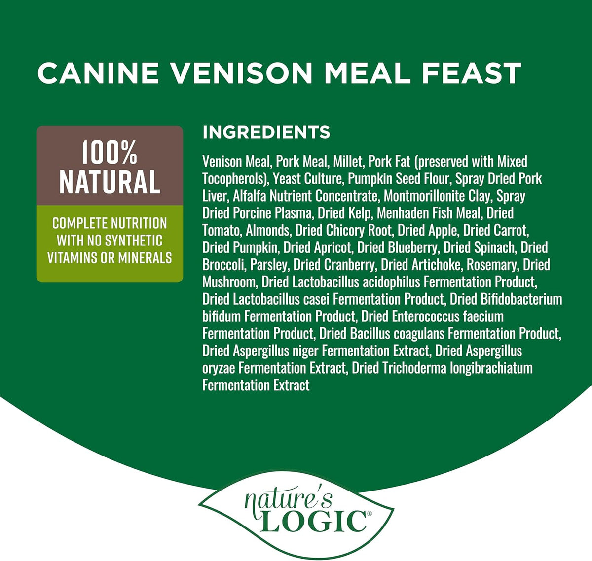NATURE'S LOGIC Dry Dog Food - 100% Natural - No Synthetics - for All Ages, Sizes, Breeds - Free
