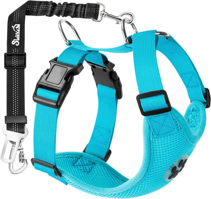 SlowTon Dog Seat Belt Harness for Car, Dog Car Harness Adjustable Mesh Breathable & Dog Seatbelt