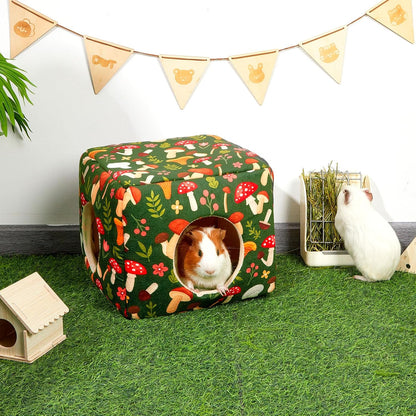 Bienbee Guinea Pig Hideout, Washable Guinea Pigs House Cozy Guinea Pigs Bed for Small Pet