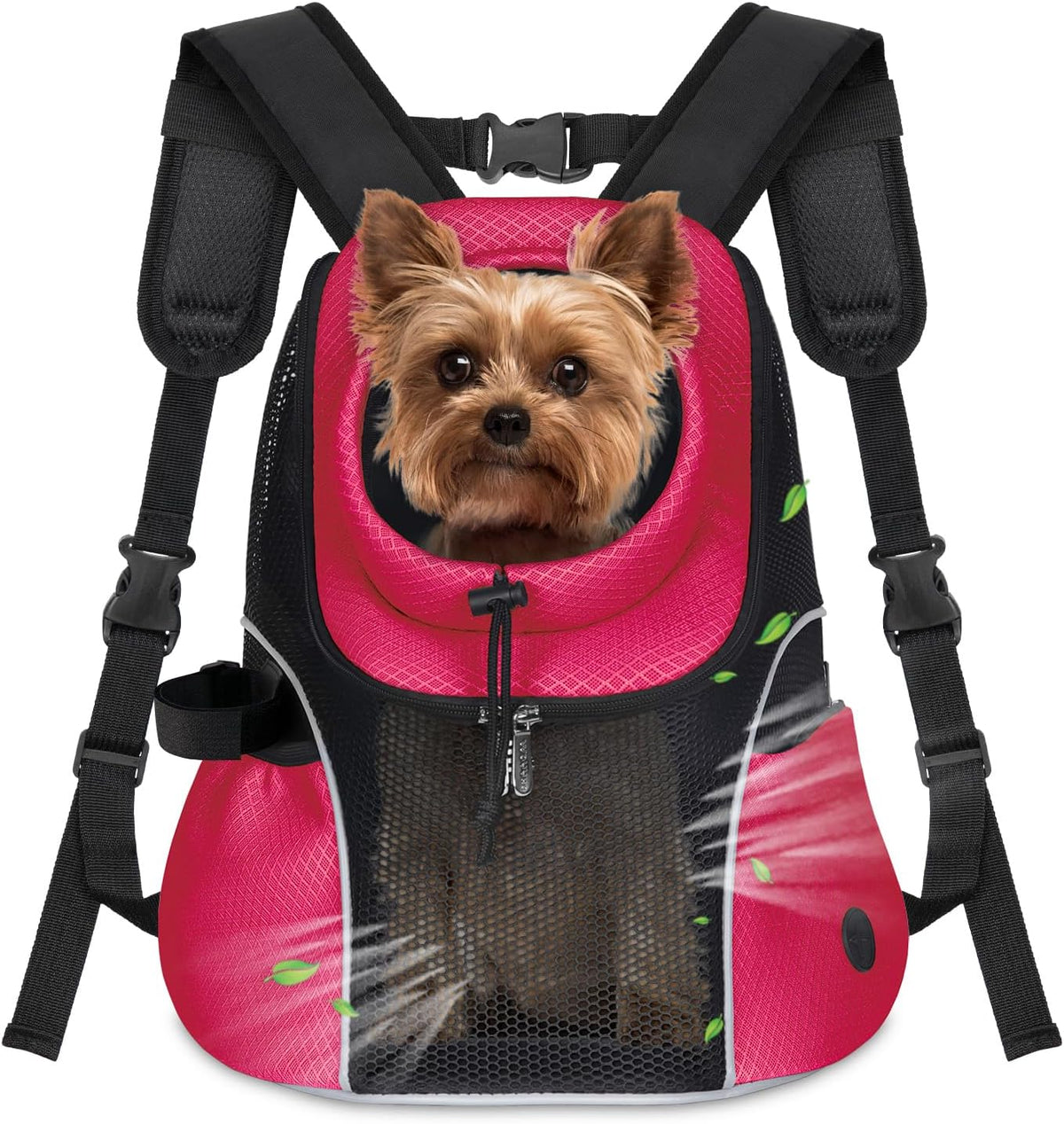 WOYYHO Pet Dog Carrier Backpack Small Dog Front Backpack Ventilated Mesh Dog Travel Back Pack with