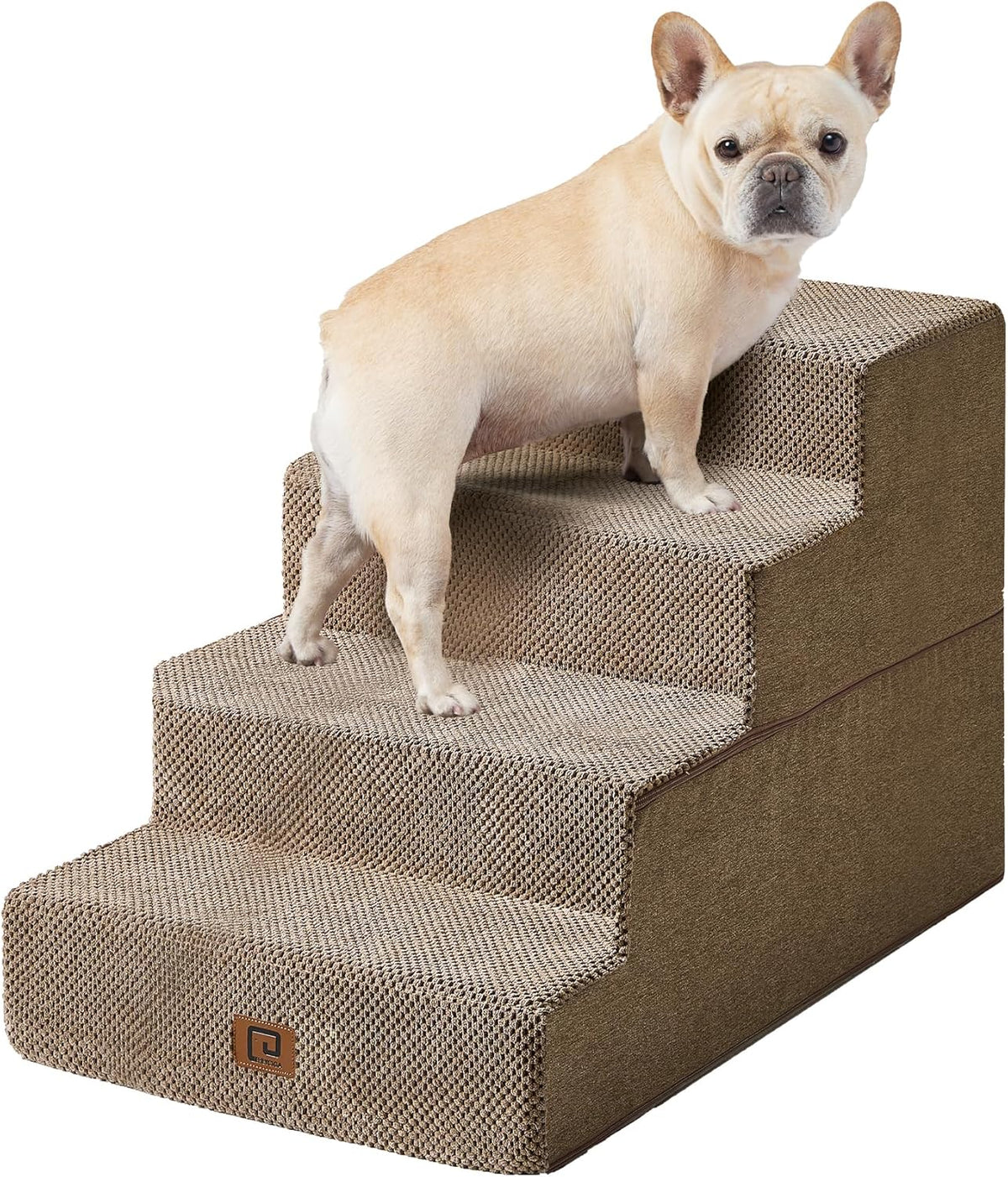 EHEYCIGA Dog Stairs for Bed 20" H, 4-Step Extra Wide Dog Steps for High Bed, Pet Steps for Small
