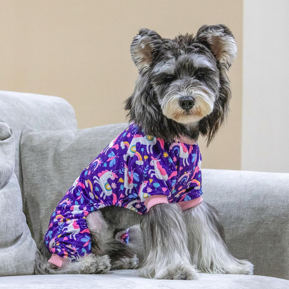 CuteBone Dog Christmas Pajamas Puppy Onesies Small Dogs Soft Pjs Coat Cat Apparel Comfy Pet Clothes