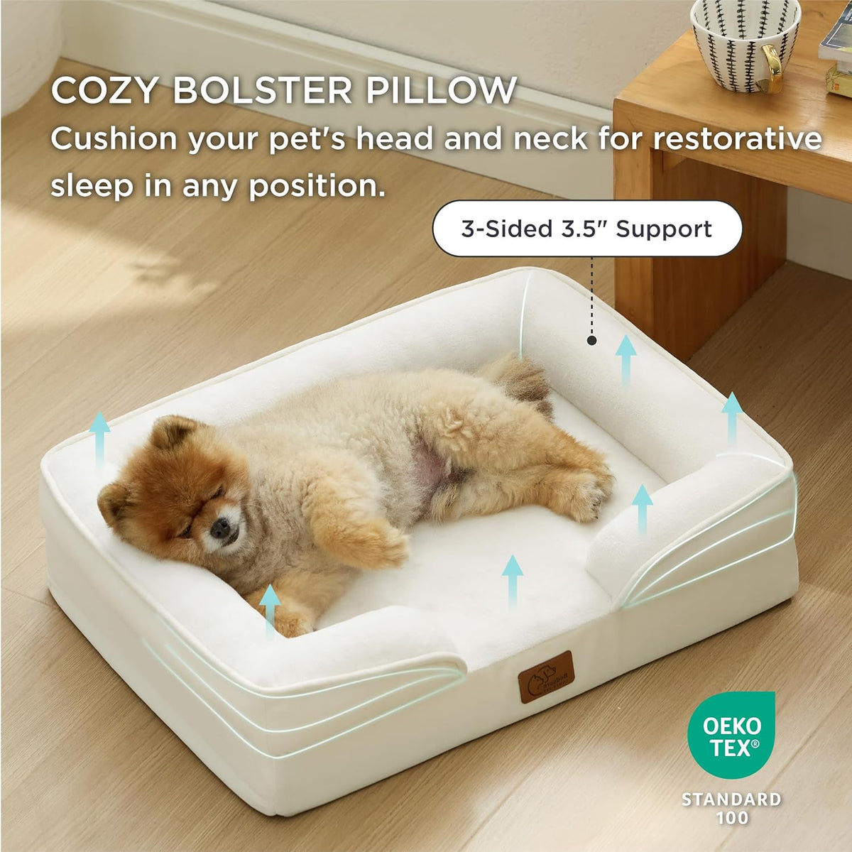 Bedsure Orthopedic Dog Beds for Small Dogs - Washable Small Dog Cat Bed Waterproof, Comfort Pet