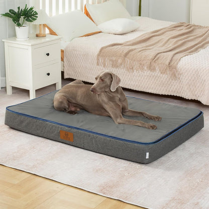 Orthopedic Memory Foam Giant Dog Bed - 6" Thick Beds for Large Sized Dog - Waterproof Removable