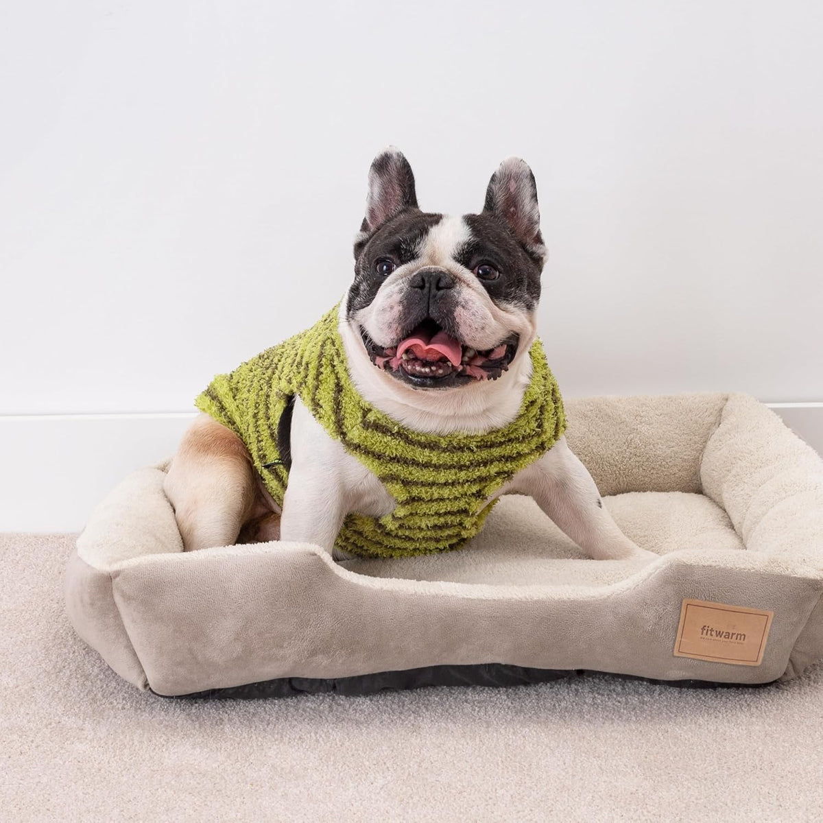 Fitwarm 2 Pack Striped Fleece Dog Sweater, Warm Winter Clothes for Small Dogs Boy Girl, Fuzzy Pet