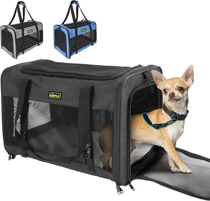 Small Dog Carrier for Puppies, Rabbits, Cat Carrier Soft, Foldable Travel Bag, Fits Pets up to