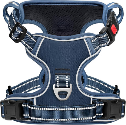 Timos Dog Harness Large Sized, No Pull Pet Harness with Neck Lockable Snap,No Choke Front Clip Dog