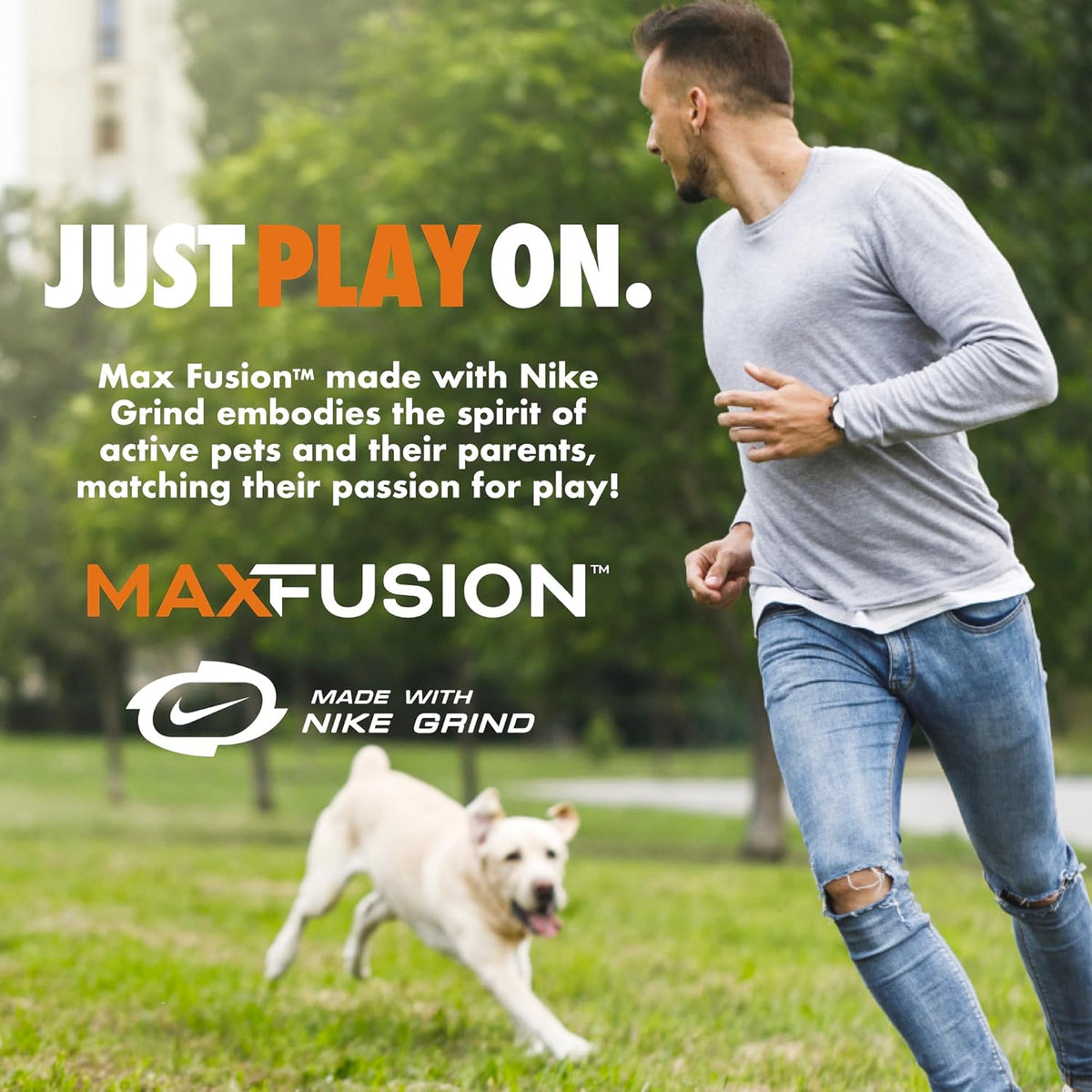 Max Fusion with Nike Grind, Dog Chew Toy, Arlee Weeble Treat Dispensing Toy for Dogs, Durable &
