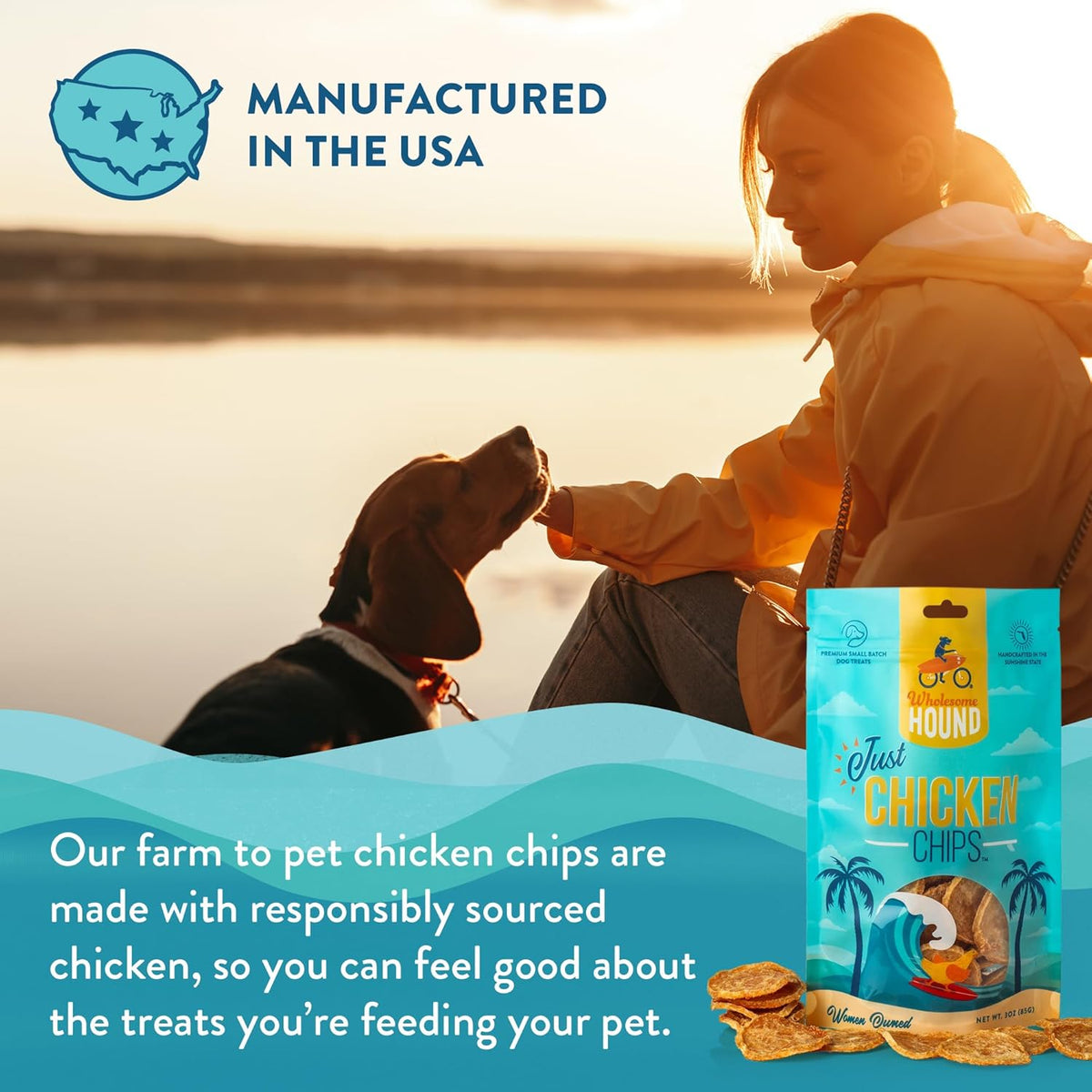 Chicken Chips – Single Ingredient Dog Treats, All Natural & Healthy Training Snacks for Small
