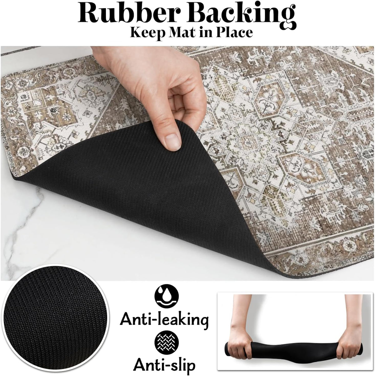 Dog Food Mats for Floors, Absorbent Dog Bowl Mat for Food and Water Dispenser Mat, Quick Dry Cat