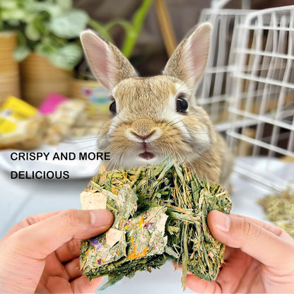 Rabbit Toys 20 Pack Bunny Toy Bunny Chew Toy Guinea Pig Treats Timothy Hay Toys Chips with Herbal