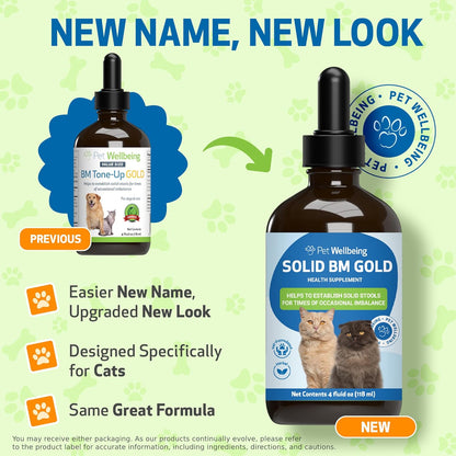 Pet Wellbeing BM Tone-Up Gold for Dogs & Cats - Supports Healthy Digestive Function, Solid Stools