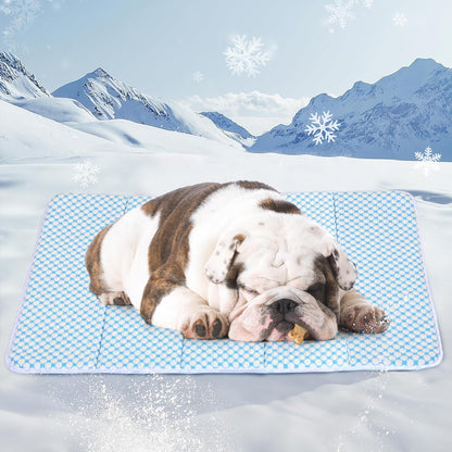 Dog Cooling Mat for Medium Dogs - 30x20 Orthopedic Memory Foam Pet Pad for Summer, QMAX>0.5