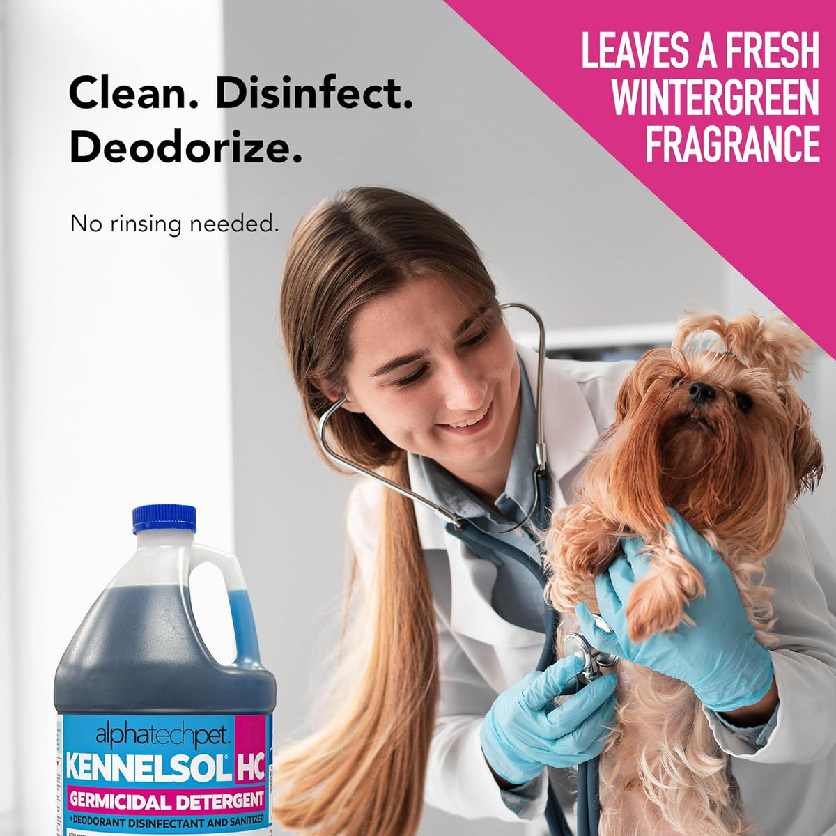 KennelSol HC 1-Step High Concentrated Kennel Cleaner - 1 Gallon Liquid Disinfectant, Effective
