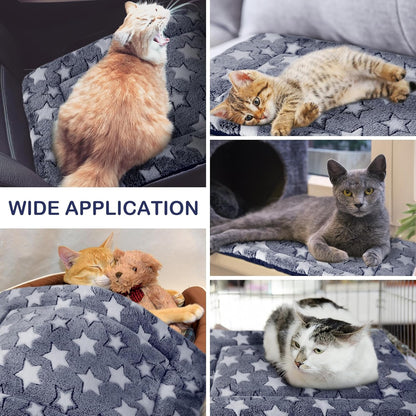 4 Pcs Washable Dog Crate Mat Kennel Pad Replaceable Reversible Pet Bed Pad for Crate Pet, Sleeping