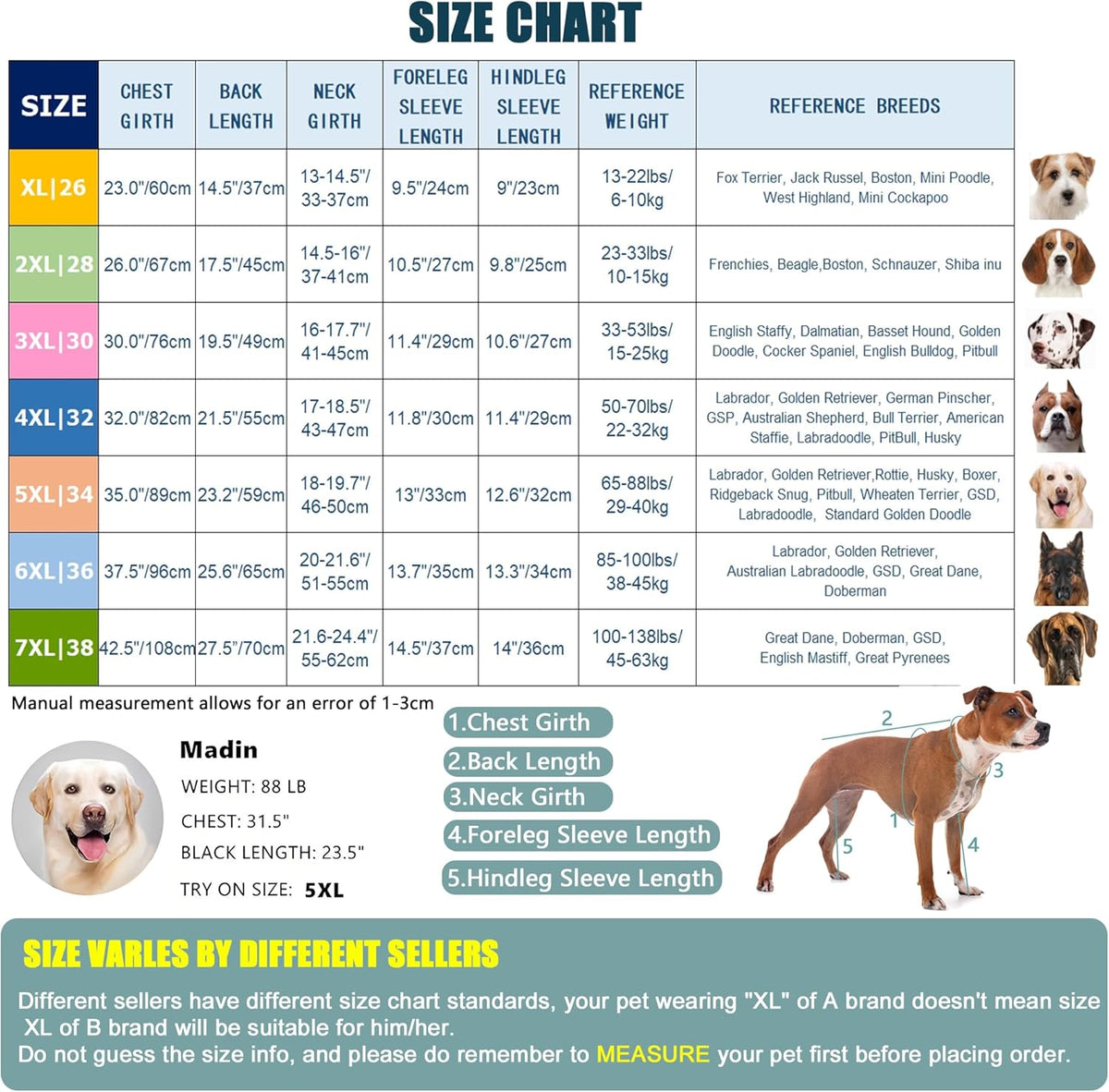 Yeapeeto Dog Onesie Surgery Recovery Suit for Large Medium Bodysuit Dogs Pajamas PJS Full Body for