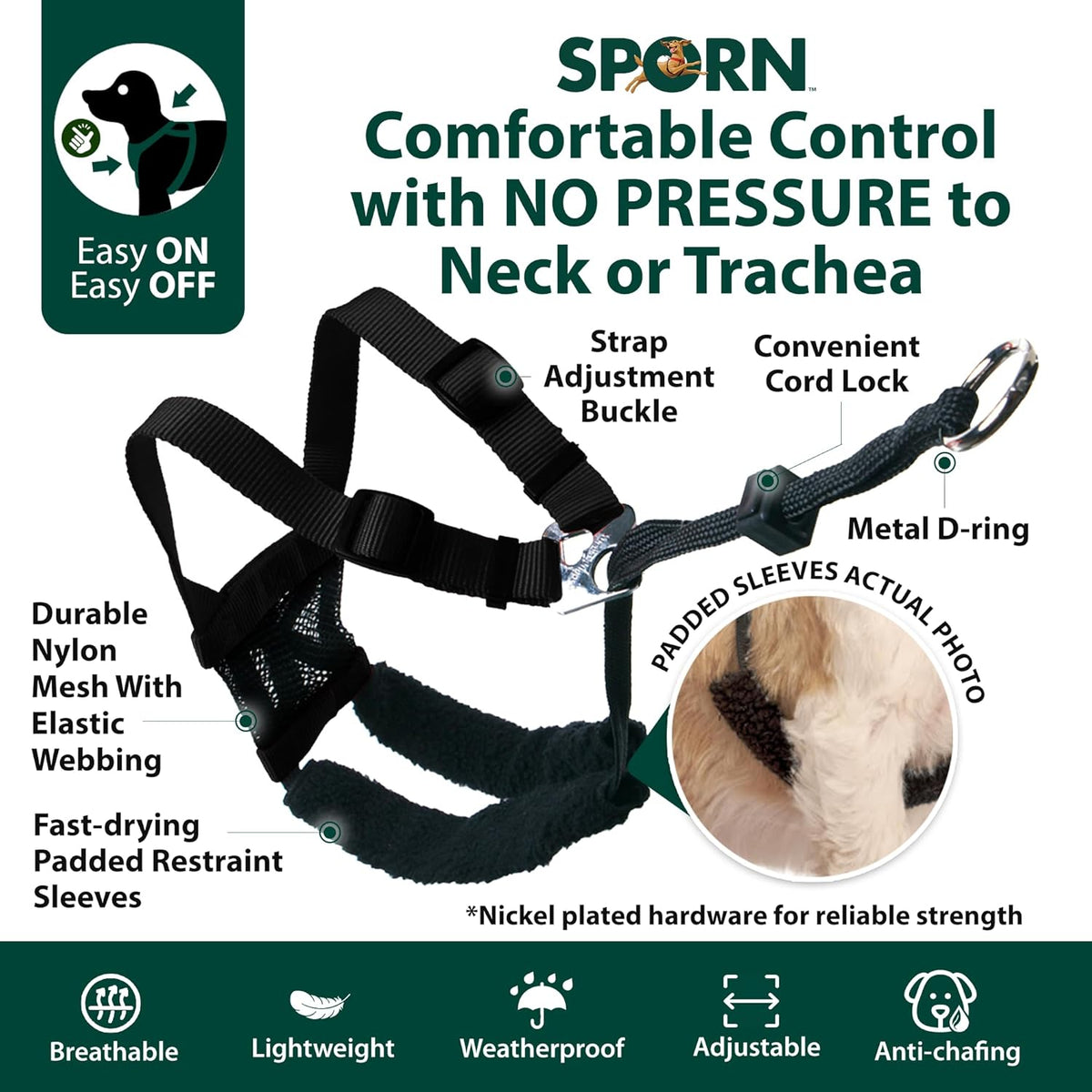 Sporn Extra Small Dog Harness No Pull - Easy & Adjustable for Growing Puppies, Lightweight