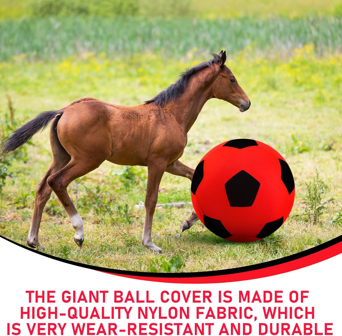 40inch Giant Herding Ball with Ball Cover Anti Burst Please Watch VCR for How to Inflation Horse